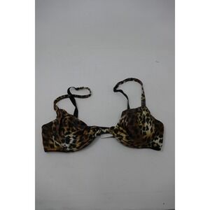 Vintage Victorias Secret Leopard Print Demi‎ Bra Push Up Padded Lingerie 36A